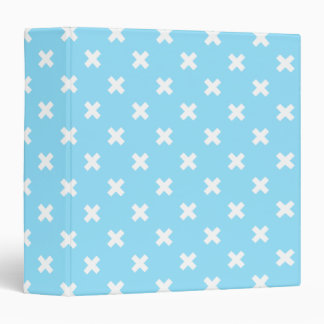 Classeur Croix blanche sur le bleu bébé