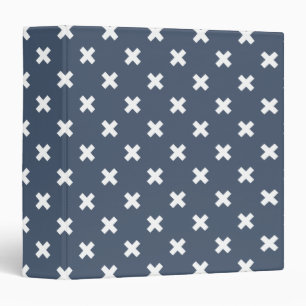 Classeur Croix blanches sur bleu-gris