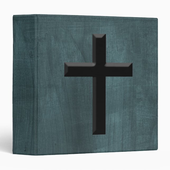 Classeur Croix chrétienne faite sur commande de cadeau de (Devant/Côté)