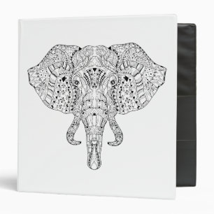 Classeur Croquis de griffonnage de tête d'éléphant