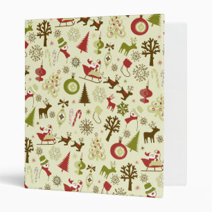 Classeur Croquis de Noël rétro Motif sans coutures
