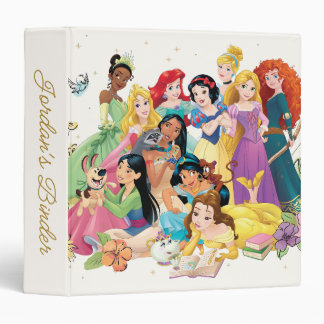 Classeur Croquis floral Disney Princess personnalisé