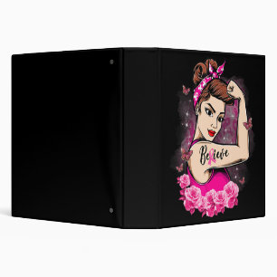 Classeur Croyez Pink Ribbon Strong Femmes Cancer du Sein Aw