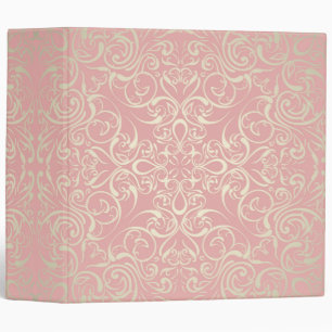 Classeur Cru, rose, floral, victorian, or, élégant, motif