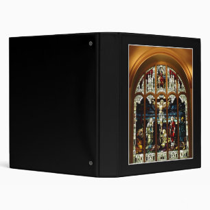 Classeur Crucifixion de fenêtre en verre teinté de Jésus