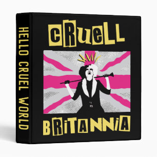 Classeur Cruella   Cruell Britannia Flag Pop Art