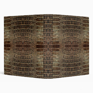 Classeur Cuir Alligator Brown