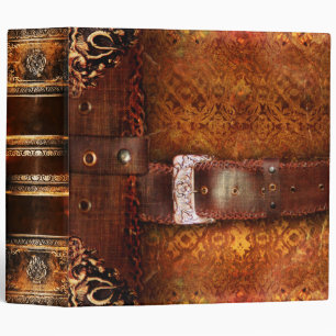 Classeur Cuir antique antique rustique de Faux de tome