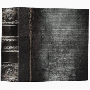 Classeur Cuir antique antique rustique de noir de Faux de
