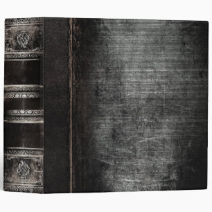 Classeur Cuir antique antique rustique de noir de Faux de