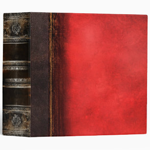 Classeur Cuir antique antique rustique de rouge de Faux de