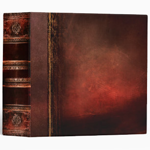 Classeur Cuir antique antique rustique de rouge de Faux de