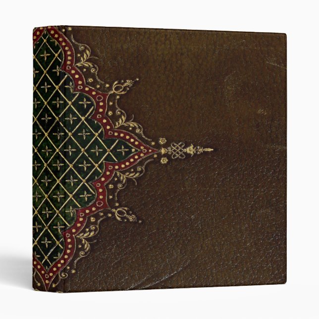 Classeur Cuir antique de grunge de Goth (Devant/Côté)