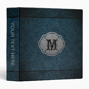 Classeur Cuir bleu-foncé