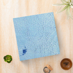 Classeur Cuir bleu rustique Faux