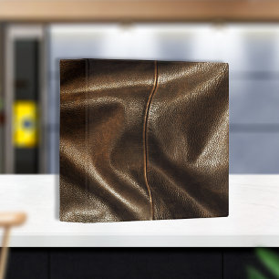 Classeur Cuir Brown brillant Faux