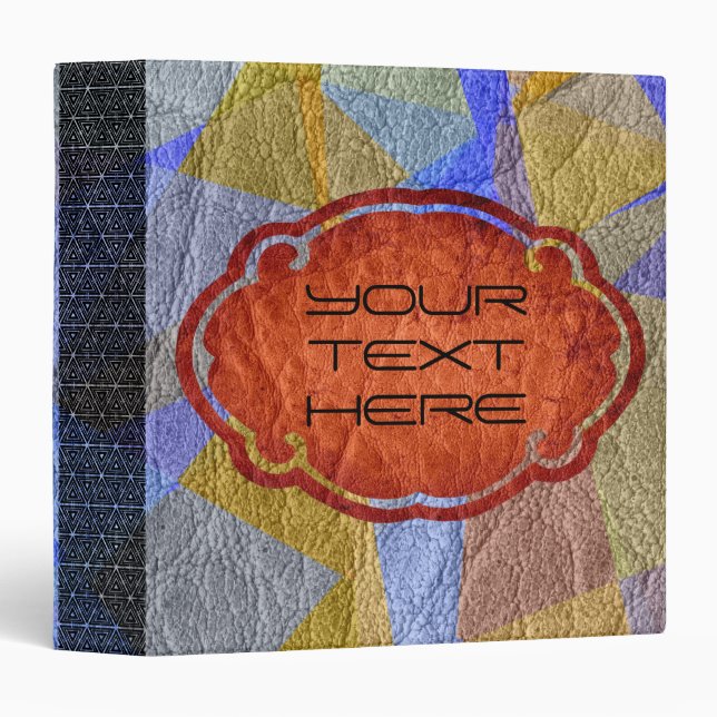 Classeur Cuir Coloré Rétro #6 (Devant/Côté)