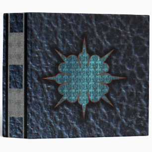 Classeur cuir d'étoile bleue