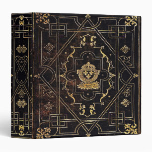 Classeur Cuir et or tombés