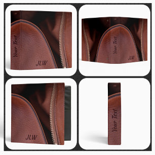 Classeur Cuir Faux Unzipped Brown