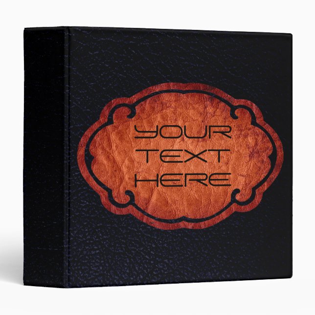 Classeur Cuir noir (Devant/Côté)