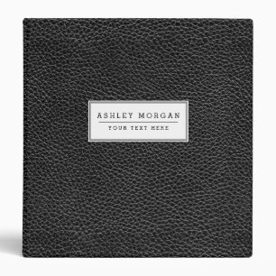 Classeur Cuir noir de Faux