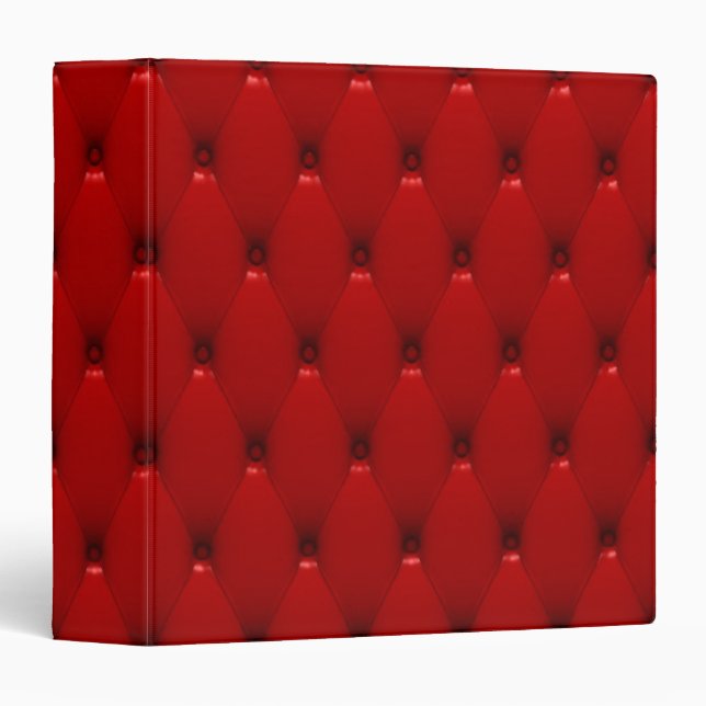 CLASSEUR CUIR ROUGE (Devant/Côté)