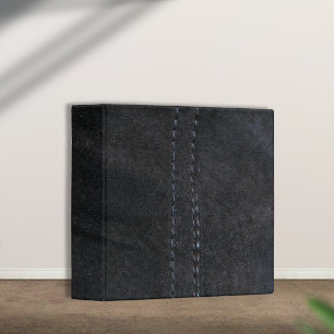 Classeur Cuir Soft Black Faux Suede