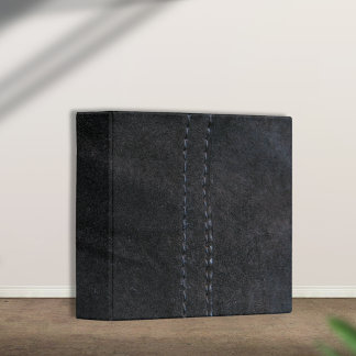 Classeur Cuir Soft Black Faux Suede