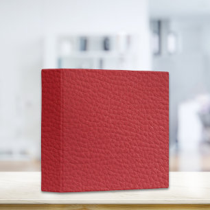 Classeur Cuir texturé Rouge Faux