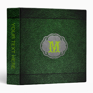 Classeur Cuir vert-foncé