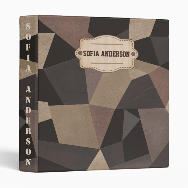 Classeur Cuir, vintage (Devant/Côté)