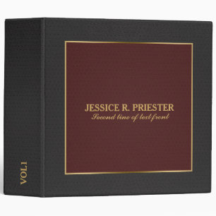 Classeur Cuir Vintage noir et foncé