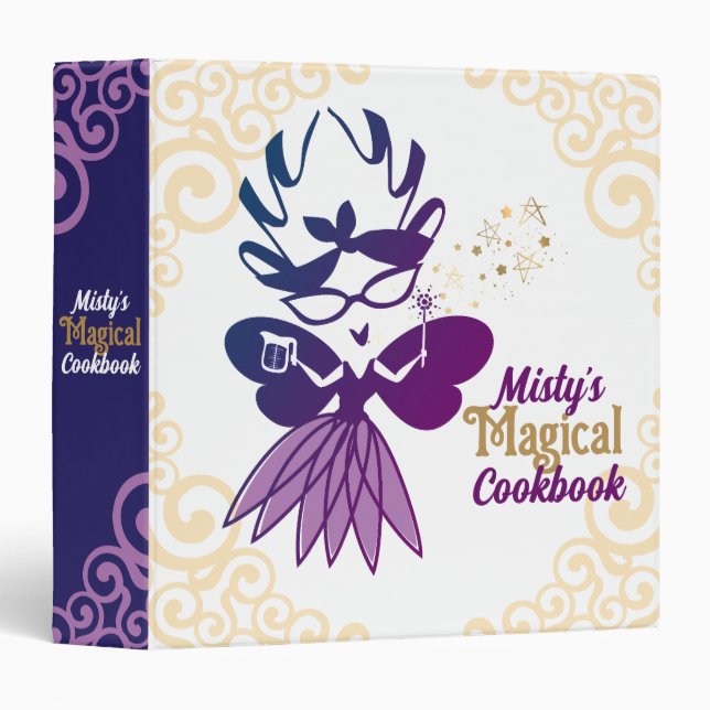 Classeur Cuisine narky fée magique baguette cuisine gâteau  (Devant/Côté)