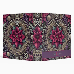 Classeur Cuisine personnalisée Poinsettia Pentagram Mandala