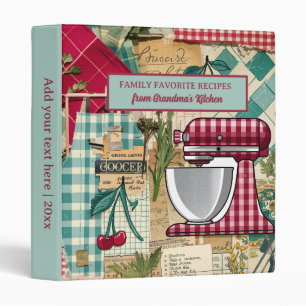 Classeur Cuisine Rétro Vintage Recettes de Grand-Mère Objet