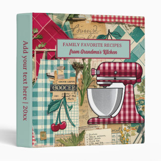 Classeur Cuisine Rétro Vintage Recettes de Grand-mère Objet