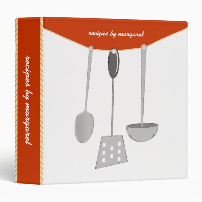 Classeur Cuisine suspendue couleur personnalisée ustensiles (Devant/Côté)
