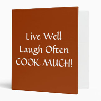 Classeur CUISINIER VIVANT d'AMOUR de RIRE de support de