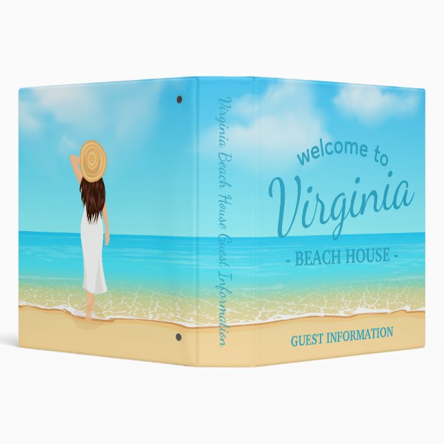 Classeur Custom Beach House Guest Information Binder (Arrière-plan)