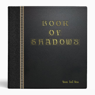 Classeur Customizable Black Leather Book of Shadows Binder