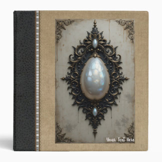 Classeur Customizable Pearl Cabachon Filigree Binder