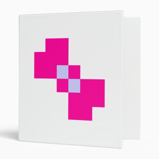 Classeur Cute 8 bits Pixel Bow (Devant/intérieur)
