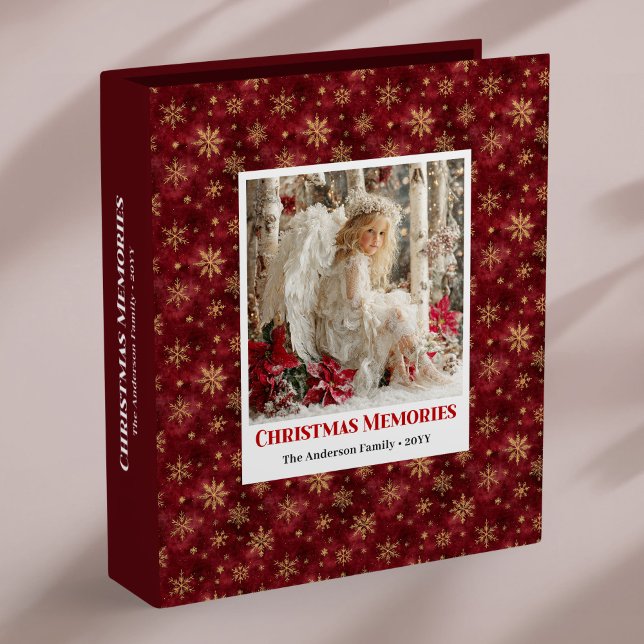 Classeur Cute Angel Red Gold Editable Christmas Memory   (Cute Angel Red Gold Editable Christmas Memory Album

)