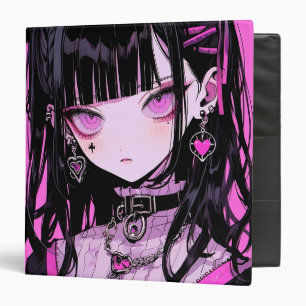 Classeur Cute Anime Goth Girl