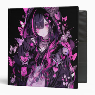 Classeur Cute Anime Goth Girl