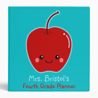 Classeur Cute Apple personnalisée pour un enseignant