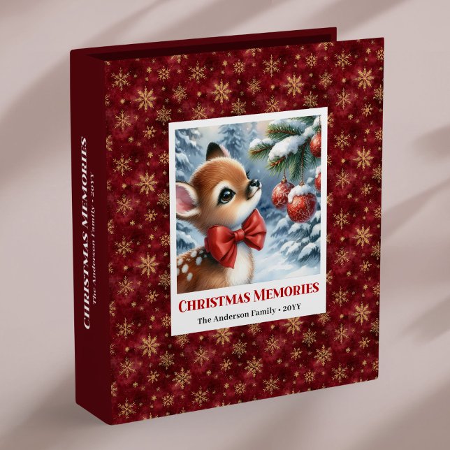 Classeur Cute Baby Fawn Winter Scene Christmas Ring Binder (Cute Baby Fawn Winter Scene Christmas Ring Binder

)