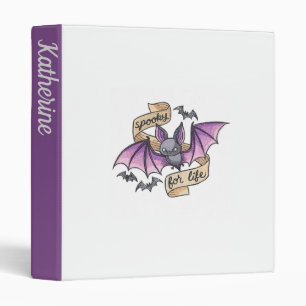 Classeur Cute Bat Nom Personnalisé Sujet Éffrayant Pour La 