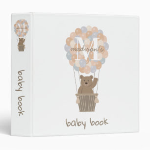 Classeur Cute Bear Hot Air Balloon Livres personnalisés pou